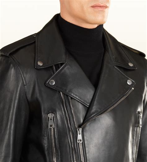 gucci biker jacket 2015 1 01|Gucci leather motorcycle jacket.